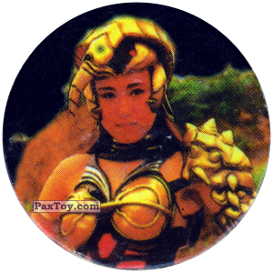 PaxToy.com  Фишка / POG / CAP / Tazo 032 (Mono) - Goldar Scorpina из Фишки Power Rangers