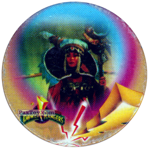 PaxToy.com  Фишка / POG / CAP / Tazo 035 (Color) - Witch Bandora из Фишки Power Rangers