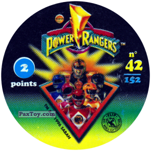 PaxToy.com - Фишка / POG / CAP / Tazo 042 (Color) (Сторна-back) из Фишки Power Rangers