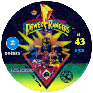 PaxToy.com - Фишка / POG / CAP / Tazo 043 (Color) (Сторна-back) из Фишки Power Rangers