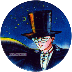 PaxToy.com  Фишка / POG / CAP / Tazo 045 Tuxedo Mask из Sailor Moon CAPS