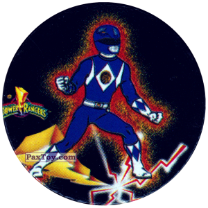 PaxToy.com  Фишка / POG / CAP / Tazo 051 (Color) - Blue Ranger из Фишки Power Rangers