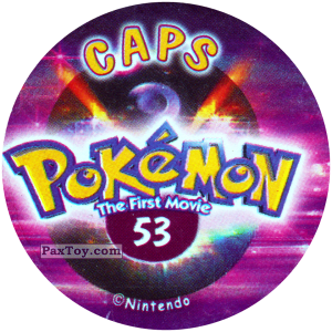 PaxToy.com - Фишка / POG / CAP / Tazo 053 (Сторна-back) из Nintendo: Caps Pokemon The First Movie (Purple)