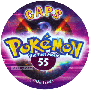 PaxToy.com - Фишка / POG / CAP / Tazo 055 (Сторна-back) из Nintendo: Caps Pokemon The First Movie (Purple)