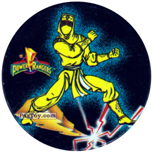 PaxToy.com  Фишка / POG / CAP / Tazo 055 (Color) - Yellow Ninjetti Ranger из Фишки Power Rangers