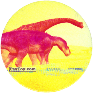 PaxToy.com 058 Dinosaurs Yellow Red из Disney Dinosaur POGS
