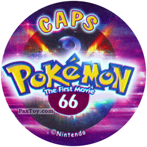 PaxToy.com - Фишка / POG / CAP / Tazo 066 (Сторна-back) из Nintendo: Caps Pokemon The First Movie (Purple)