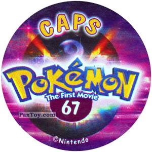 PaxToy.com - Фишка / POG / CAP / Tazo 067 (Сторна-back) из Nintendo: Caps Pokemon The First Movie (Purple)