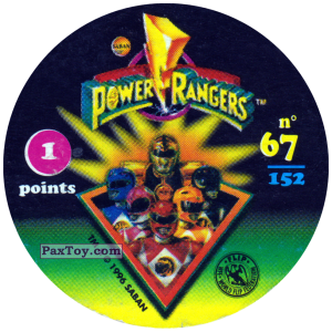 PaxToy.com - Фишка / POG / CAP / Tazo 067 (Color) (Сторна-back) из Фишки Power Rangers