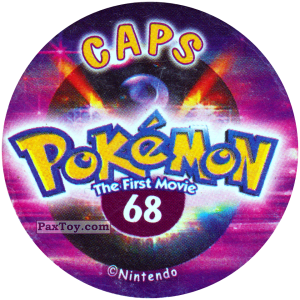 PaxToy.com - Фишка / POG / CAP / Tazo 068 (Сторна-back) из Nintendo: Caps Pokemon The First Movie (Purple)
