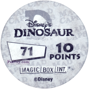PaxToy.com - 071 (Сторна-back) из Disney Dinosaur POGS