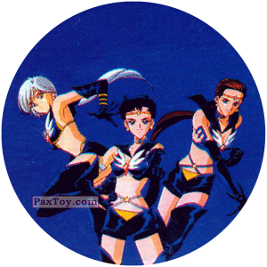 PaxToy.com  Фишка / POG / CAP / Tazo 071 Sailor Star Fighter из Sailor Moon CAPS