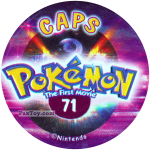PaxToy.com - Фишка / POG / CAP / Tazo 071 (Сторна-back) из Nintendo: Caps Pokemon The First Movie (Purple)