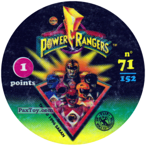 PaxToy.com - 071 (Color) - Фрагмент фильма на пленке (Сторна-back) из Фишки Power Rangers