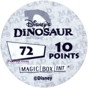 PaxToy.com - 072 Velociraptor (Сторна-back) из Disney Dinosaur POGS