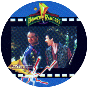 PaxToy.com  Фишка / POG / CAP / Tazo 073 (Color) - Фрагмент фильма на пленке из Фишки Power Rangers