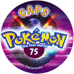PaxToy.com - Фишка / POG / CAP / Tazo 075 (Сторна-back) из Nintendo: Caps Pokemon The First Movie (Purple)