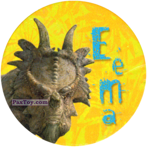 PaxToy.com 077 Eema Styracosaurus A+ из Disney Dinosaur POGS