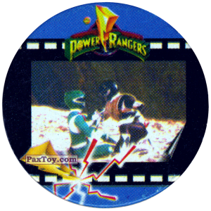 PaxToy.com  Фишка / POG / CAP / Tazo 077 (Color) - Фрагмент фильма на пленке из Фишки Power Rangers