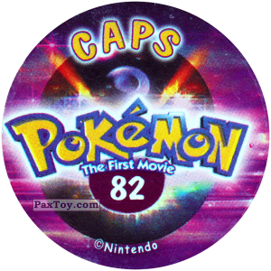 PaxToy.com - Фишка / POG / CAP / Tazo 082 (Сторна-back) из Nintendo: Caps Pokemon The First Movie (Purple)