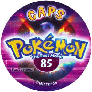 PaxToy.com - Фишка / POG / CAP / Tazo 085 (Сторна-back) из Nintendo: Caps Pokemon The First Movie (Purple)