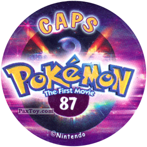 PaxToy.com - Фишка / POG / CAP / Tazo 087 (Сторна-back) из Nintendo: Caps Pokemon The First Movie (Purple)