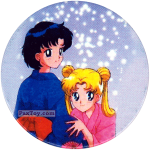 PaxToy.com  Фишка / POG / CAP / Tazo 088 Ami Mizuno and Sailor Moon из Sailor Moon CAPS