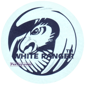 PaxToy.com  Фишка / POG / CAP / Tazo 088 (Color) - White Ranger из Фишки Power Rangers