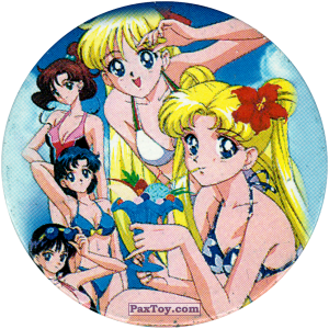 PaxToy.com  Фишка / POG / CAP / Tazo 091 Girls из Sailor Moon CAPS