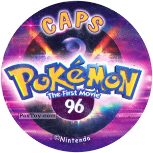 PaxToy.com - Фишка / POG / CAP / Tazo 096 (Сторна-back) из Nintendo: Caps Pokemon The First Movie (Purple)