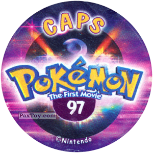 PaxToy.com - Фишка / POG / CAP / Tazo 097 (Сторна-back) из Nintendo: Caps Pokemon The First Movie (Purple)