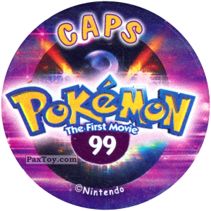 PaxToy.com - Фишка / POG / CAP / Tazo 099 (Сторна-back) из Nintendo: Caps Pokemon The First Movie (Purple)