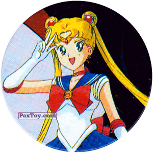 PaxToy.com  Фишка / POG / CAP / Tazo 107 Sailor Moon из Sailor Moon CAPS