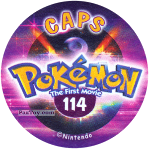PaxToy.com - Фишка / POG / CAP / Tazo 114 (Сторна-back) из Nintendo: Caps Pokemon The First Movie (Purple)