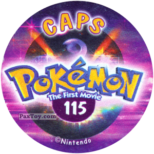 PaxToy.com - Фишка / POG / CAP / Tazo 115 (Сторна-back) из Nintendo: Caps Pokemon The First Movie (Purple)