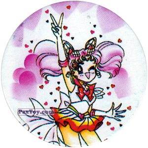 PaxToy.com  Фишка / POG / CAP / Tazo 116 Sailor Chibi Moon из Sailor Moon CAPS