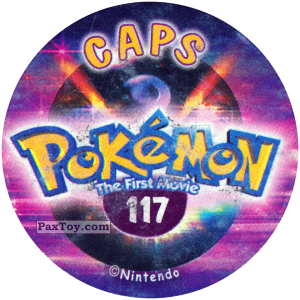 PaxToy.com - Фишка / POG / CAP / Tazo 117 (Сторна-back) из Nintendo: Caps Pokemon The First Movie (Purple)