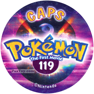 PaxToy.com - Фишка / POG / CAP / Tazo 119 (Сторна-back) из Nintendo: Caps Pokemon The First Movie (Purple)