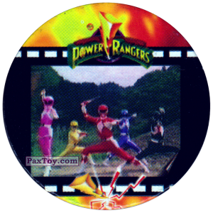 PaxToy.com  Фишка / POG / CAP / Tazo 120 (Color) - Фрагмент фильма на пленке из Фишки Power Rangers