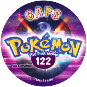 PaxToy.com - Фишка / POG / CAP / Tazo 122 (Сторна-back) из Nintendo: Caps Pokemon The First Movie (Purple)
