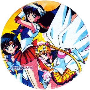 PaxToy.com  Фишка / POG / CAP / Tazo 123 из Sailor Moon CAPS