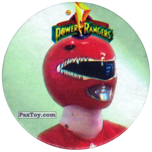 PaxToy.com  Фишка / POG / CAP / Tazo 127 (Color) - Red Ranger из Фишки Power Rangers