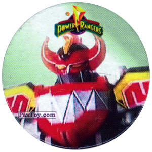 PaxToy.com  Фишка / POG / CAP / Tazo 128 (Color) - Megazord из Фишки Power Rangers