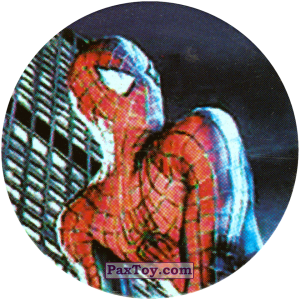 PaxToy.com  Фишка / POG / CAP / Tazo 13 / 76  Spider-Man из Фишки Spider-Man / 76 (Blue)