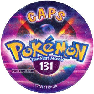 PaxToy.com - Фишка / POG / CAP / Tazo 131 (Сторна-back) из Nintendo: Caps Pokemon The First Movie (Purple)