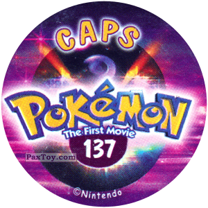 PaxToy.com - Фишка / POG / CAP / Tazo 137 (Сторна-back) из Nintendo: Caps Pokemon The First Movie (Purple)