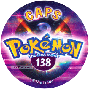 PaxToy.com - Фишка / POG / CAP / Tazo 138 (Сторна-back) из Nintendo: Caps Pokemon The First Movie (Purple)