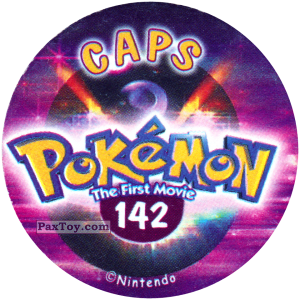 PaxToy.com - Фишка / POG / CAP / Tazo 142 (Сторна-back) из Nintendo: Caps Pokemon The First Movie (Purple)