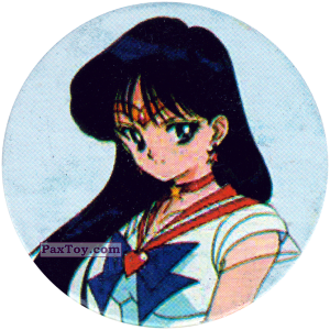 PaxToy.com  Фишка / POG / CAP / Tazo 143 Sailor Mars из Sailor Moon CAPS