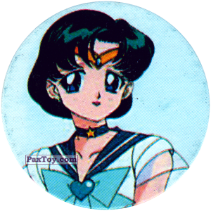 PaxToy.com  Фишка / POG / CAP / Tazo 144 Sailor Mercury из Sailor Moon CAPS